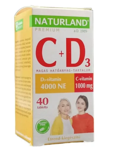 PRÉMIUM C 1000MG D 4000NE TABL 40X NLAND
