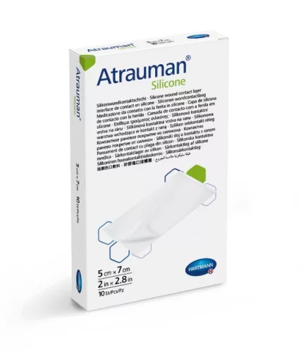 ATRAUMAN SILICONE 5X7CM STERIL 10X