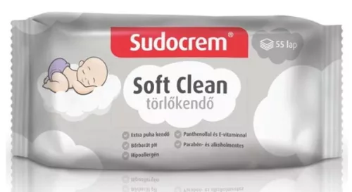 SUDOCREM SOFT CLEAN KRÉMES TÖRLŐK 55X