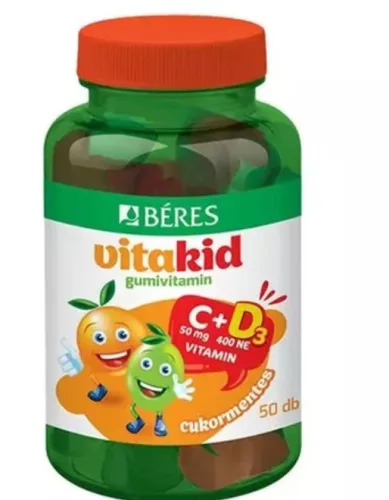 BÉRES VITAKID C D3 GUMIVIT GUMITABL 50X