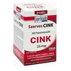 JUTAVIT SZERVES CINK 25MG TABLETTA 100X