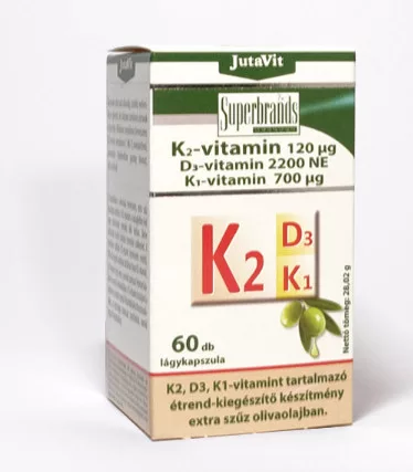 JUTAVIT K2 D3 K1 VITAMIN LÁGY KAPSZ 60X