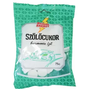SZŐLŐCUKOR TABLETTA MENTOL 75G MICROSE