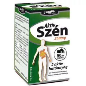 JUTAVIT AKTÍV SZÉN 250MG TABLETTA 50X