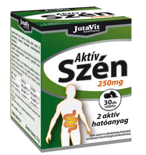 JUTAVIT AKTÍV SZÉN 250MG TABLETTA 30X