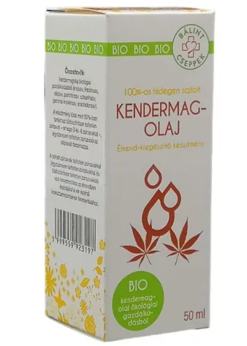 BÁLINT CSEPPEK BIO KENDERMAG OLAJ 50ML