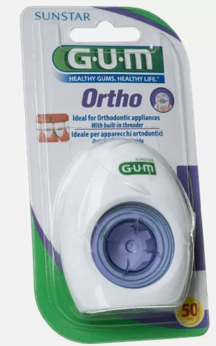 GUM ORTHO FLOSS FOGSELYEM 50X