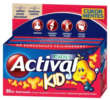 ACTIVAL KID RÁGÓTABLETTA 80X