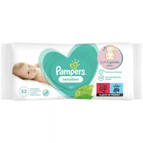 PAMPERS SENSITIVE BABATÖRLŐKENDŐ 52X