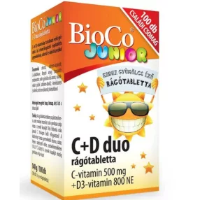 JUNIOR C+D3 DUO RÁGÓTABLETTA 100X BIOCO