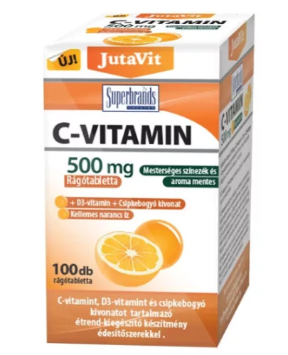 JUTAVIT C 500 D3 RÁGÓTABL NARANCS 100X