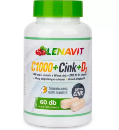 LENAVIT C 1000 SZERVES CINK D3 RTBL 60X