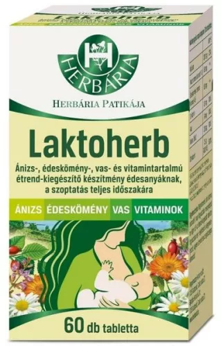 LAKTOHERB ÉTRENDKIEGÉSZÍTŐ TABLETTA 60X
