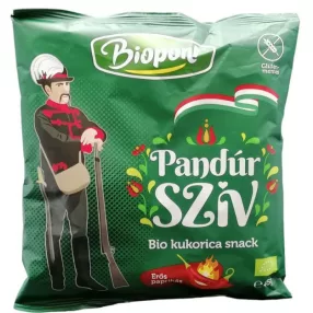 BIO PANDÚR SZÍV KUKORICA SNACK CSÍPŐS45G