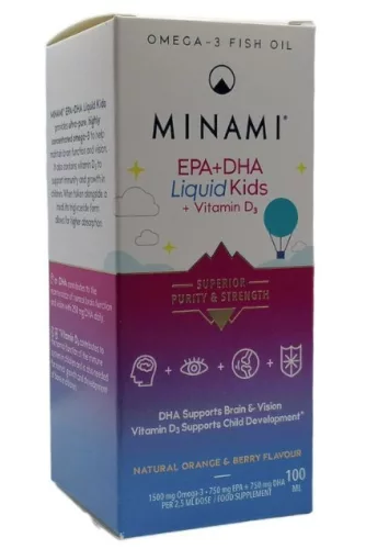 MINAMI EPA+DHA LIQUID KIDS D3 ÉK 100ML