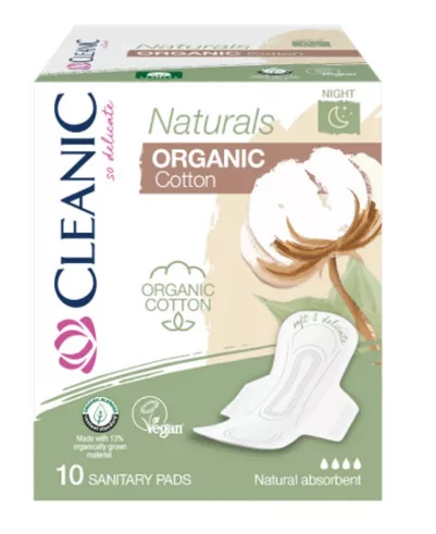 CLEANIC NATURAL ORGANICC NIGHT EÜBET 10X