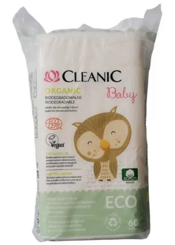 CLEANIC BABY ECO ORGANIC VATTAKORONG 60X