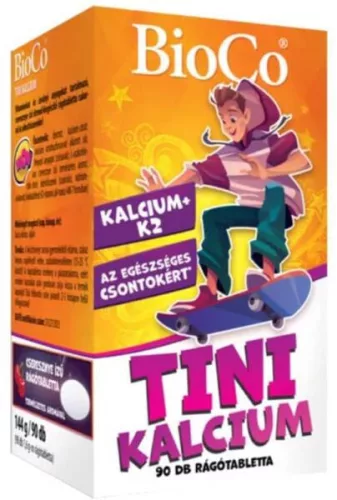 TINI KALCIUM RÁGÓTABLETTA 90X BIOCO