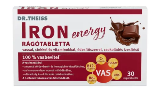 DR.THEISS IRON ENERGY RÁGÓTABL CSOKI 30X