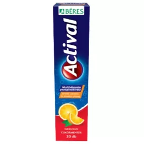 ACTIVAL MULTIVIT PEZSGŐTBL NARANCS 20X