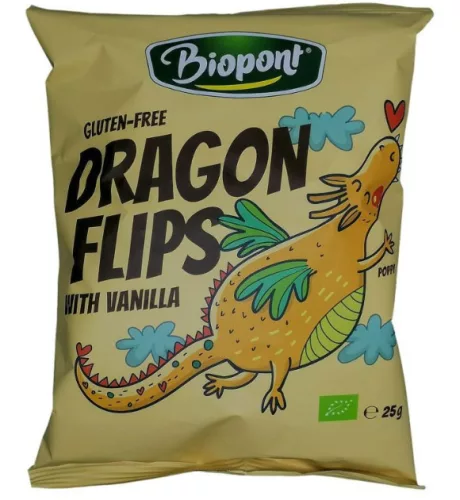 BIO DRAGON FLIPS KUKOR SNACK VANÍLIA 25G