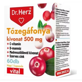 DR.HERZ TŐZEGÁFONYA KIV 500MG KAPSZ 60X