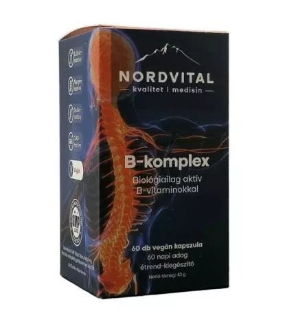 NORDVITAL B KOMPLEX VEGÁN KAPSZULA 60X
