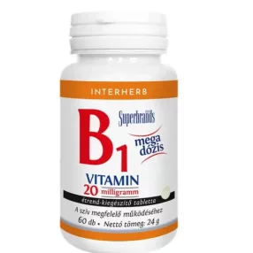 INTERHERB B1 VITAMIN 20MG TABLETTA 60X