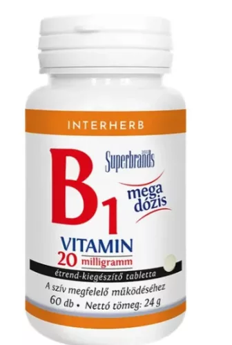 INTERHERB B1 VITAMIN 20MG TABLETTA 60X