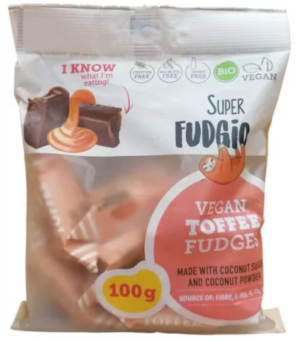 FUDGIO BIO VEG KARAMELL HASÁB TOFFEE100G
