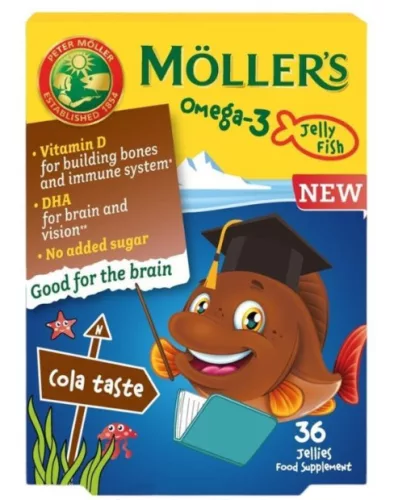 MÖLLERS OMEGA3 GUMIVIT KÓLA HALACSKA 36X