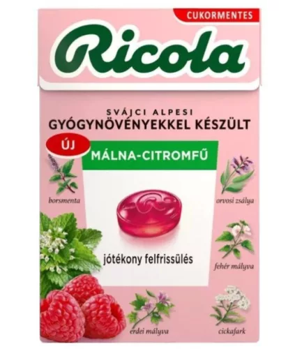 RICOLA MÁLNA CITROMFŰ CUKM CUKORKA 40G