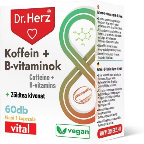 DR.HERZ KOFFEIN B VITAMINOKKAL KAPSZ 60X