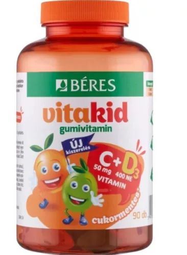 BÉRES VITAKID C D3 GUMIVIT GUMITABL 90X