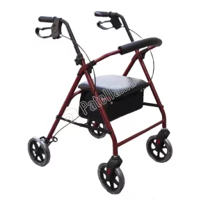 Rollátor 4 kerekű gm 4259 acél bordó