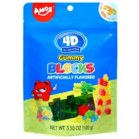 AMOS 4D ÉPÍTHETŐ GLUTÉNM GUMICUKOR 100G