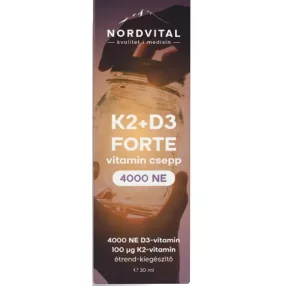 NORDVITAL K2 +D3 VITAMIN FORTE CSEPP30ML