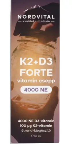 NORDVITAL K2 +D3 VITAMIN FORTE CSEPP30ML