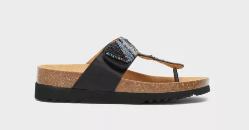 SCHOLL TANISHA PAPUCS 39 FEKETE FLIP1PÁR