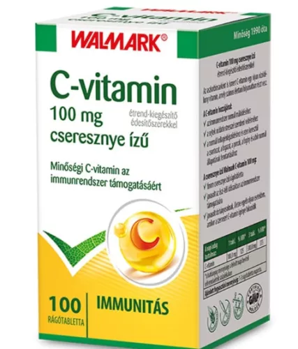 C VIT 100MG RÁGÓTABL CSERESZNYE 100X WAL