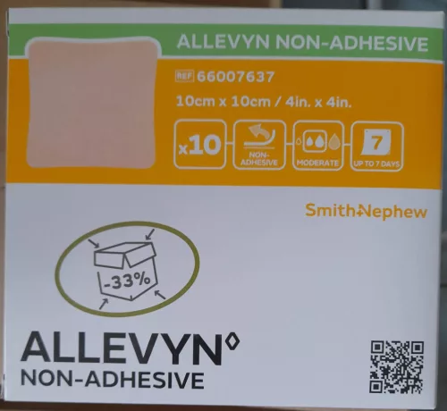 ALLEVYN NON-ADH HABK RAGSZN 10X10CM 10X