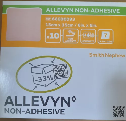 ALLEVYN NON-ADH HABK RAGSZN 15X15CM 10X