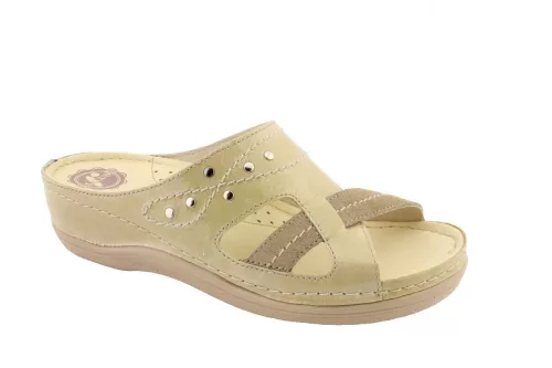 Salus liberty 4005/35-ös bézs női kényelmi papucs