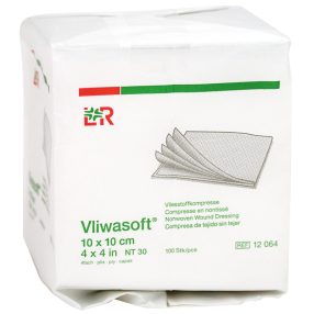  Vliwasoft nem steril 10 x 10 cm (100 db/doboz) 12064 sebfedő lap (lohmann)