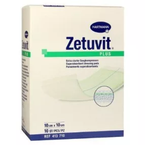   Zetuvit plus steril nedvszívó sebfedő párna 10x20 cm (10 db/dob) (hartmann)