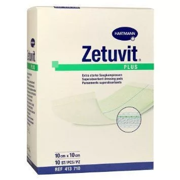 Zetuvit plus steril nedvszívó sebfedő párna 10x20 cm (10 db/dob) (hartmann)
