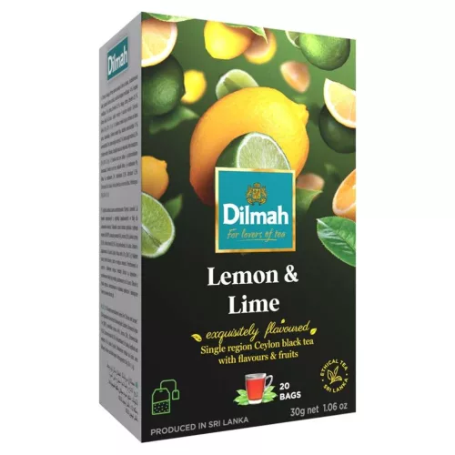 DILMAH FEKETE TEA CITROM & LIME 20 DB FILTER