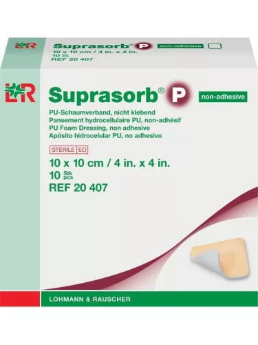 Suprasorb p nem tapadó 10 x 10 cm 20407 habszivacs kötszer (lohmann)