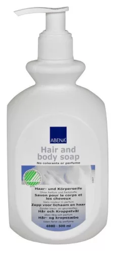 Abena sampon és fürdőszappan illatmentes 500 ml
