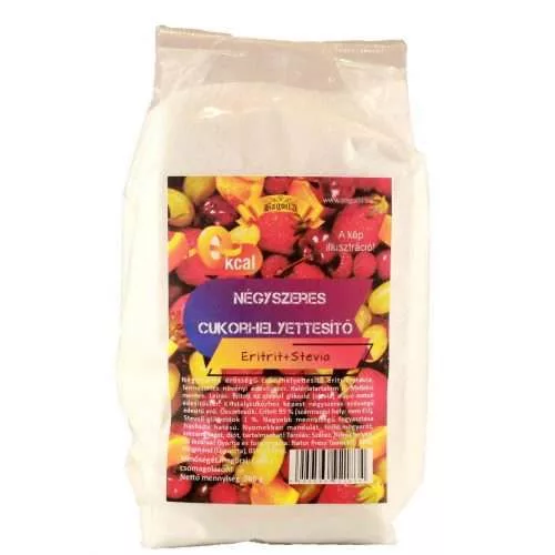 BAGOILA NÉGYSZERES CUKORHELYETTESÍTŐ ERITRIT+STEVIA 500 GR
